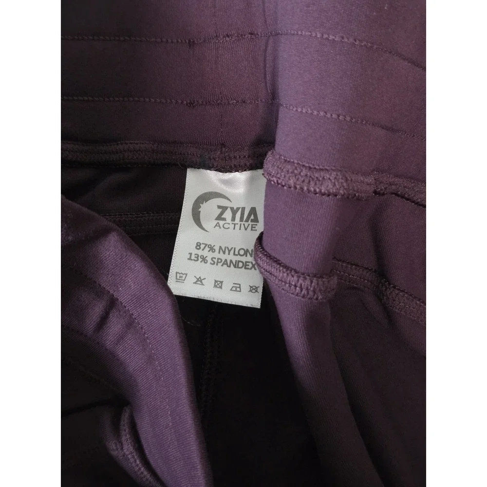 ZYIA Active Womens XL Plum Purple Peak Zipper Jogger Pant Active Casual - Picture 5 of 8
